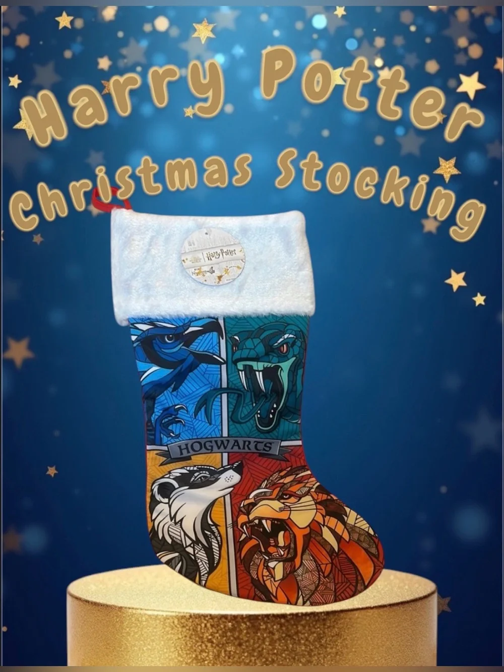 Harry Potter Hogwarts Christmas Stocking by Kurt Alder NWT